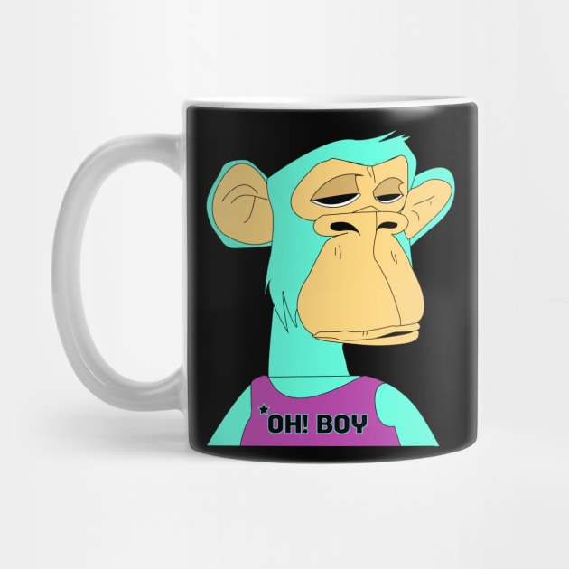 newest oh boy sad ape nft (non fungible token) by illustraa1